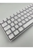 silabor T60 Beyaz Renk Mavi Switch RGB Mekanik Kablolu Driverli Oyuncu Klavyesi T60 Mini Türkçe Q Klavye thumbnail 4