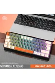FreeWolf T60 Mini Rgb Oyun Klavyesi Gaming Mekanik 62 Tuşlu 18 Rgb Led Usb Tip-c Kablosu thumbnail 2