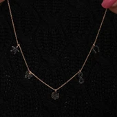 925 Ayar Gümüş Rose Şans Kadın Kolye thumbnail 3