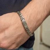 Gümüş Elişi Örgü Gurmet Erkek Bileklik thumbnail 4