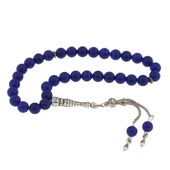 Doğaltaş Metal Püsküllü Mavi Yeşim Taşı Tesbih thumbnail 1