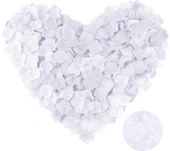 Beyaz Renk Gül Yaprağı Şekilli Konfeti 5 Paket 500 Adet thumbnail 1