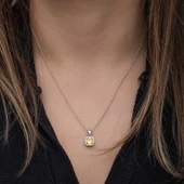 925 Ayar Gümüş Sarı Baget Taşlı Kadın Set thumbnail 2