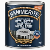 Hammerite Astarsız Boyasız Paslı Yüzey Metal Boyası Pürüzsüz Gri 0,75 L thumbnail 1