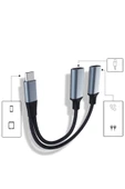 silabor 2 İn 1 Çok İşlevli Tpye-c 3,5 mm Kulaklık Adaptörü Şarj Portu Cep Telefonları ve Tabletler için thumbnail 2