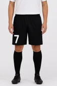 Erkek Siyah Futbol Şortu ve Çorabı Seti - Numara Baskılı Spor Kombin (7 Numara) - 1