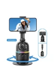 silabor Selfie Gimbal 360° Otomatik Dönme Tripod AI İzleme Çekim Quadrapod Cep Telefon Sabitleyici thumbnail 3
