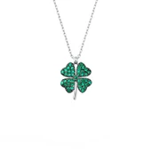 925 Ayar Gümüş Dört Yapraklı Yonca Kadın Gümüş Kolye thumbnail 1