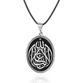 Gümüş La Galiba İllallah Yazılı Gümüş Kolye thumbnail 2