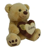 Girist Orta Boy Peluş 40 cm Kalpli Kahverengi Sevimli Oyuncak Ayıcık - 2