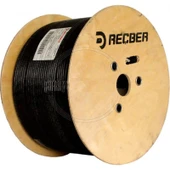 Reçber Cat6 U/utp 23AWG Pe Siyah Dış Ortam Kablo  REÇ-506025 - 500M - 1