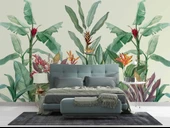 Tropikal Yaprak Temalı Duvar Kağıdı thumbnail 2