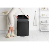 Brabantia Bo Matt Black Pedallı Çöp Kutusu 60l(plastik İç Kovalı) thumbnail 6