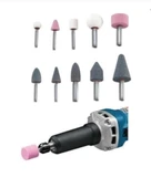 Premium 10 Parça Hobi Gravür Taşlama Ucu Mini Metal Ahşap Oyma Seti Parlatma Zımparalama Fırçalama - 1