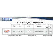 Gwest GW-414 Çok Amaçlı 4 Iletken Bağlantılı Klemens - 2