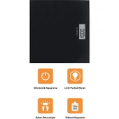 Kumtel Dijital LCD Ekranlı Dijital Tartı - Cam Baskül HDB-03 - 2