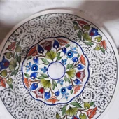 Aem Begonvil Çini  Sarkıt Avize El Sanatı  Takmaya Hazır Çini Sarkıt Avize 40 Cm  Tamamen Tasarım Tek Üretim - 4