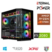 ETERNAL POWER RYZEN 7 5700X 32G DDR4 1TB M.2 RTX3080 A520 A650W thumbnail 1