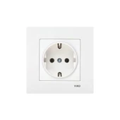 VİKO KARRE BEYAZ  TOPRAKLI PRİZ (6 ADET) - 2