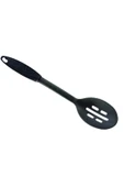 Qlüx İdeas Tepal Yapışmaz Delikli Servis Kaşığı Siyah 34cm - 1