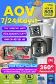 8MP 4G Sim Kartlı Güvenlik Kamerası, Solar Panelli, AOV Kesinsiz Kayıt, 1 YIL INTERNET, Otomatik Takip, Alarm, Çift Yönlü Konuşma - 1