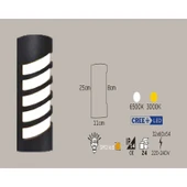 Econa 24W Siyah Kasa Dış Mekan LED Aplik Oval Çerçeveli (6500K) - 2