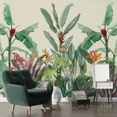 Tropikal Yaprak Temalı Duvar Kağıdı thumbnail 6