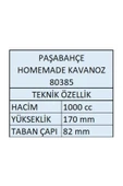 80385 Homemade Metal Kapaklı Kavanoz 1000 Cc - 4 Adet thumbnail 4