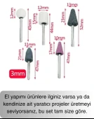 Premium 10 Parça Hobi Gravür Taşlama Ucu Mini Metal Ahşap Oyma Seti Parlatma Zımparalama Fırçalama - 5