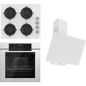 Ferre Steamart-Fryart-Sılentart Serisi Beyaz Set (CS206 + QEP63CB +D078-SA) - Emaye Izgara thumbnail 1