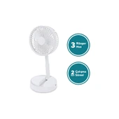 Kumtel Şarj Edilebilir Masa Ve El Fanı 5 W 4 Kollu Tasarım 3 Hız Seçeneği - 4