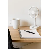 Kumtel Şarj Edilebilir Masa Ve El Fanı 5 W 4 Kollu Tasarım 3 Hız Seçeneği - 3