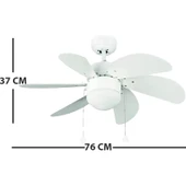 Vanti Beyaz Ahşap Tavan Armatür KCF281 KCF281 - 4