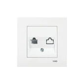 Viko Karre Beyaz Nümeris Telefon Prizi Rj 11 Çerçeveli - 1