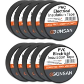Topalak Ticaret Günsan Elektrik 10 Adet Günsan Elektrik Siyah Izole Bant 0.13X18MMX10M - 1