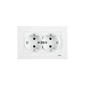 Viko Karre Beyaz 2li Sıva Altı Topraklı Priz - 1