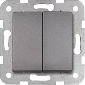 Viko Linnera Life Granit Grisi Ikili Anahtar Çerçevesiz - 90442002 - 1