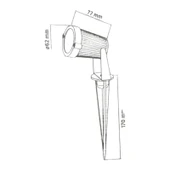 Cata CT-7300 Rozanslı Kazıklı Amber Bahçe Armatür Cata - 2