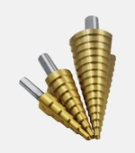 Yüksek Kaliteli Demir Delme Pançı Şarjlı Matkap Uyumlu Üç Farklı Boyutta Kademeli Delme Panç Seti - 3