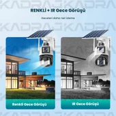 8MP 4G Sim Kartlı Güvenlik Kamerası, Solar Panelli, AOV Kesinsiz Kayıt, 1 YIL INTERNET, Otomatik Takip, Alarm, Çift Yönlü Konuşma - 2
