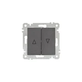 Mutlusan Jaluzi Anahtarı Rita Metalik Füme 2200 406 0295 Çerçeve Hariç - 1