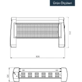Kumtel Bordo Quartz Isıtıcı 1200 Watt LX-2819 - 3