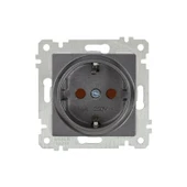 Mutlusan Topraklı Priz Rita Metalik Füme 2200 600 0295 Çerçeve Hariç - 1