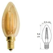 Cata CT-4280 4W E14 Amber Rustik LED Ampul Cata - 1