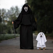 Halloween Cadılar Bayramı Plastik Orak Ölüm Tırpanı 87cm Halovin Partisi Kostümleri - 4