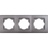 Viko Linnera Life Granit Grisi Üçlü Çerçeve - 90482003 - 1