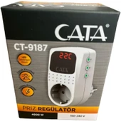 Cata Akım Korumalı Priz Regülatör CT-9187 16A 4000W Yıldırım Koruması ile Güvenli Kullanım - 2