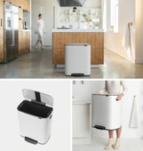Brabantia Bo Matt Beyaz Pedallı Çöp Kutusu 60lt (plastik İç Kovalı) thumbnail 3