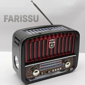 ProKAMA BK-370 Nostaljik Tasarım Güneş Enerjili (Solar) AM/FM/SW 3 Band Radyo USB/TF/Bluetooth - 3