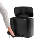 Brabantia Bo Matt Black Pedallı Çöp Kutusu 36lt thumbnail 5
